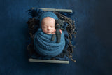 DARK JEANS BLUE wrap- newborn size