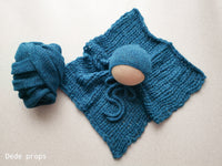 PEACOCK BLUE AIR wrap- newborn size