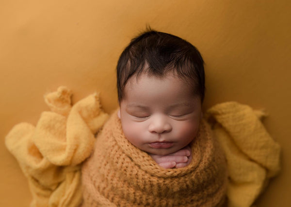 MUSTARD MELODY wrap- newborn size