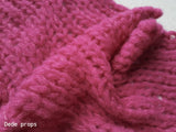CERISE ALPACA BRUSHED blanket- newborn size