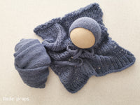 DENIM BLUE hat- newborn size