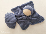 DENIM BLUE blanket- newborn size