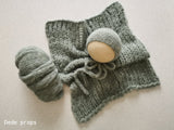 SAGE GREEN ALPACA blanket- newborn size