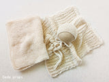 OFF WHITE ALPACA hat- newborn size