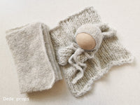 PEARL GREY MELODY blanket- newborn size