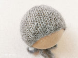 GREY MELODY hat- newborn size