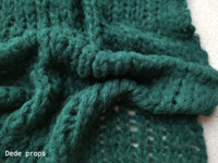 FOREST GREEN BRUSHED ALPACA SILK blanket- newborn size