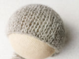 LIGHT GREY hat- newborn size