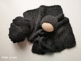 BLACK MELODY hat- newborn size
