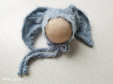 DEWEY bunny bonnet - newborn size