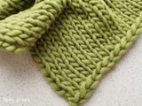 GREEN YELLOW SNOW blanket- newborn size
