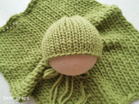 GREEN YELLOW SNOW hat- newborn size