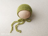 GREEN YELLOW SNOW hat- newborn size