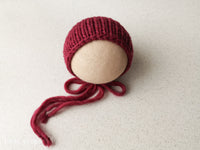 DARK ROSE SNOW hat- newborn size