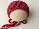DARK ROSE SNOW hat- newborn size