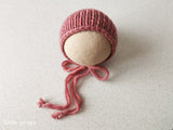 MAUVE SNOW hat- newborn size