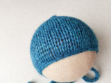 PEACOCK BLUE AIR hat- newborn size