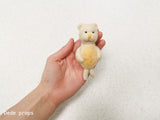 BAKER TEDDY BEAR - hand felted newborn prop