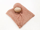 BROWN COTTON MERINO wrap- newborn size