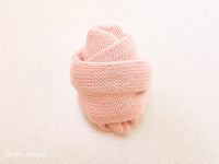 VERY LIGHT ROSE COTTON MERINO wrap- newborn size
