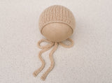 LIGHT BEIGE COTTON MERINO hat- newborn size