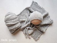 PEARL GRAY SKY blanket- newborn size