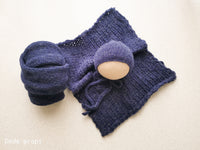 NAVY BLUE AIR blanket- newborn size